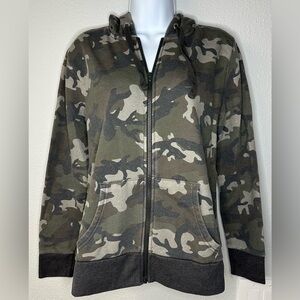 Time And Tru Womens Green Camo Hoodie Size Medium
